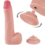 Lucas - Hareketli Kayar Deri Çift Katmanlı Realistik Vibratör Dildo Ultra Yumuşak Gerçekçi Titreşimli Yapay Penis