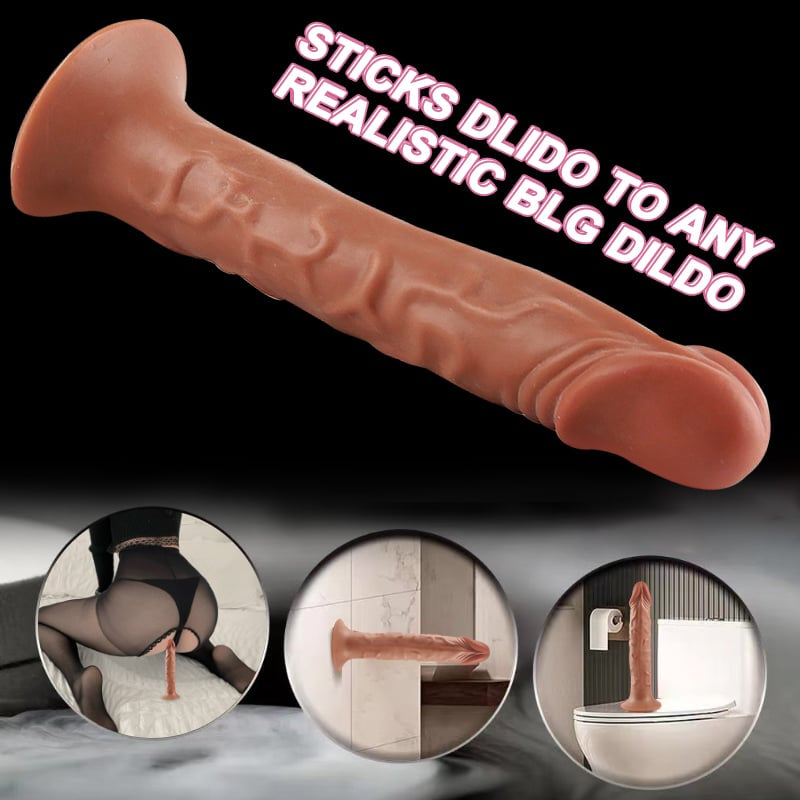 Kıkırdaklı Çift Katmanlı Realistik Anal Dildo Ultra Yumuşak Siyahi Gerçekçi Yapay Penis 21x3.5 CM