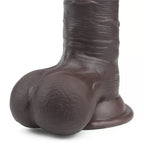 Tam Testis Hareketli Kayar Deri Ultra Yumuşak Doku Çift Katmanlı Kıkırdaklı Realistik Dildo Gerçekçi Yapay Penis 20x4.5 CM