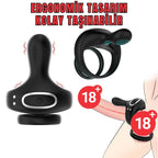Aurora - Şarjlı Telefon Bluetooth Kontrollü Klitoris Uyarıcı Vibratör Titreşimli Testis ve Penis Yüzüğü