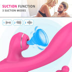 Abel - Şarjlı Triple Anal Beads G Spot ve Klitoris Uyarıcı Güçlü 3 in 1 Emiş Vibratör