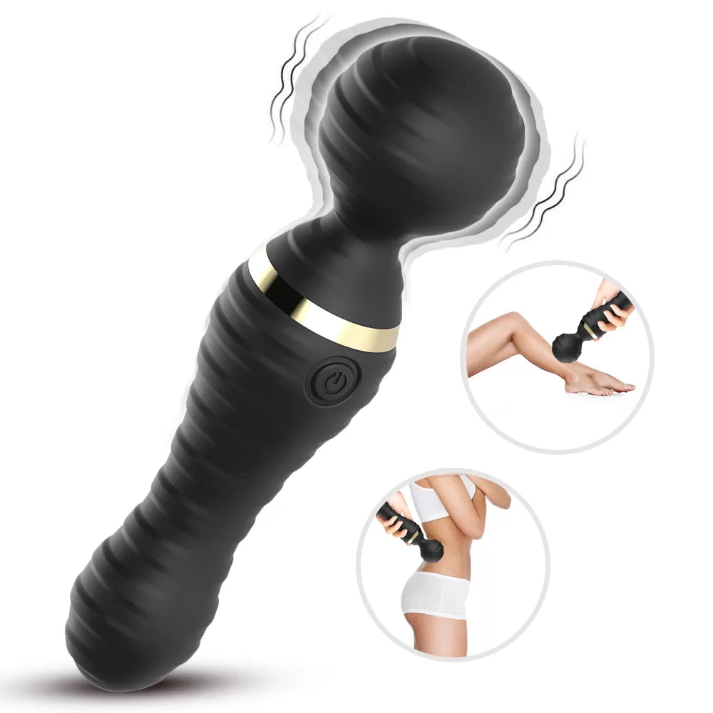 Freexa - Şarjlı 360° Esnek Başlı Vibratör Magic Wand Massager Çok Sessiz Masaj Aleti