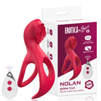 Nolan - Şarjlı Uzaktan Kumandalı Klitoris Uyarıcı Vibratör Testis ve Penis Halkası