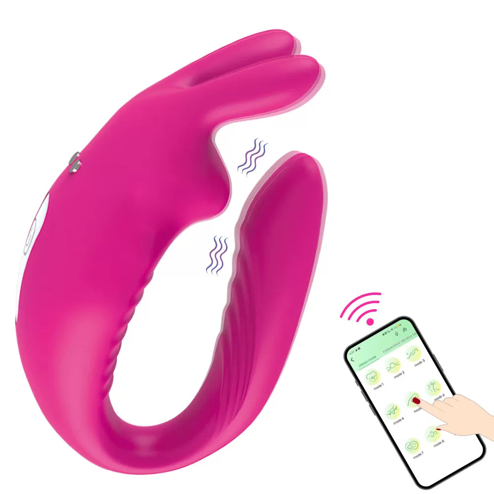 Hera App - Şarjlı Telefon Kontrollü Aynı Anda G Spot ve Klitoris Uyarıcı Sessiz Giyilebilir Rabbit Vibratör