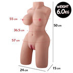 Kate - Büyük Boy Realistik Manken Anal Vajina Çift Girişli 2 in 1 Titreşimli Isıtmalı Suni Vajina Mastürbatör 6 KG
