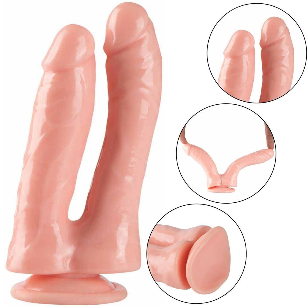 Ultra Soft Realistic Double Penetrator Dildo Yumuşak Doku Gerçekçi Çift Taraflı Realistik Yapay Penis