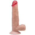 Hareketli Kayar Deri Çift Katmanlı Realistik Dildo Ultra Yumuşak Kalın Gerçekçi Yapay Penis 22x4.6 CM
