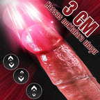 Kane - Şarjlı Kumandalı Isıtmalı Titreşimli Gerçekçi Yapay Penis İleri Geri Hareketli ve Rotasyonlu Realistik Dildo 21.5 CM