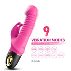 PRIME TOYS Zing İleri Geri ve Rotasyon Hareketli Su Geçirmez Klitoris Uyarıcı Rabbit Vibratör