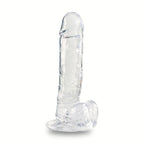 MYST COLOR Dildo Realistik Jel Dokuda Ultra Yumuşak Şeffaf Yapay Penis 22 CM