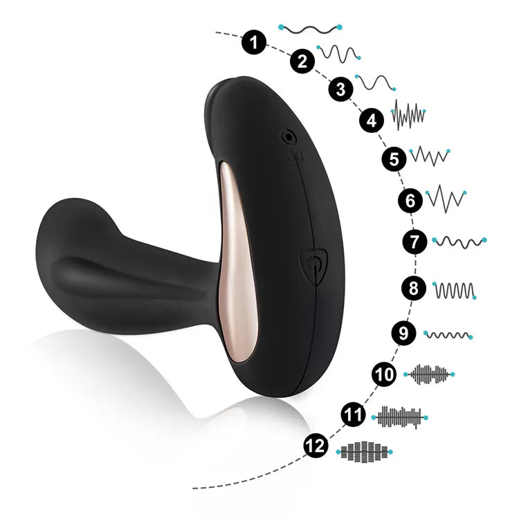 Prostate Massager - Şarjlı Kablosuz Kumandalı Aynı Anda Perine ve Prostat Uyarıcı Güçlü Titreşimli Masaj Vibratör
