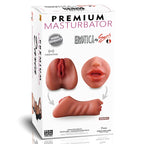 Daria - Realistik Doku Oral Anal Vajinal 3 in 1 Titreşimli Suni Vajina Mastürbatör 18 CM