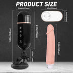 Gatling Plus - Şarjlı Vantuzlu Gerçekçi Et Dokusunda Yapay Penis Vibratör İleri Geri Hareketli Realistik Dildo