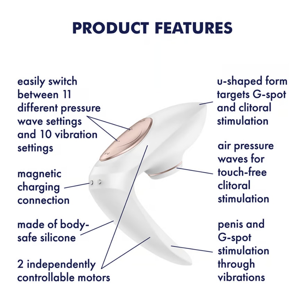 Satisfyer Pro 4 Couples Şarjlı Klitoris Emiş ve G Nokta Uyarıcı 2 in 1 Çift Vibratörü