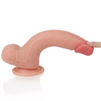 Çift Katmanlı Yumuşak Doku Realistik Dildo Silikon Gerçekçi Yapay Penis 20x3.5 CM