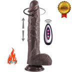 Derek - Şarjlı Uzaktan Kumandalı Isıtmalı İleri Geri Hareketli ve Rotasyonlu Realistik Dildo Gerçekçi Yapay Penis 24 CM