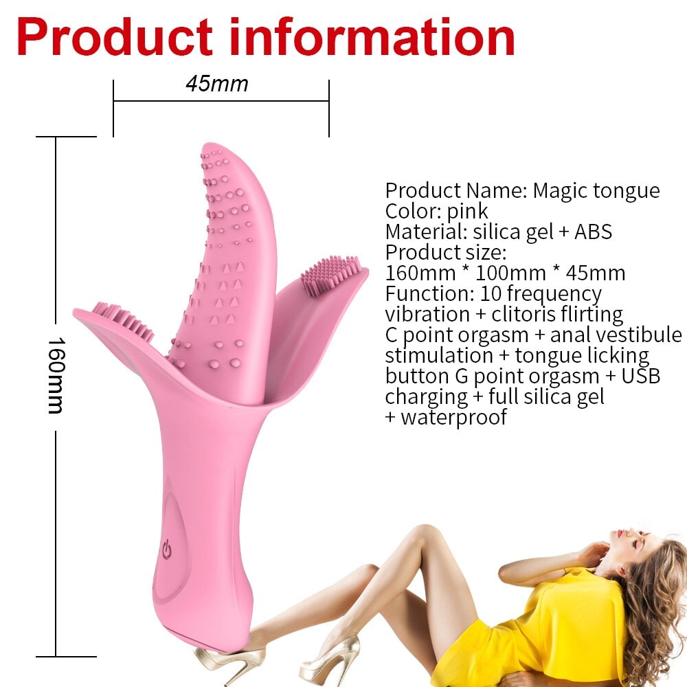Magical Tongue Şarjlı Anal Klitoral Masaj G Spot Uyarıcı Dil Vibratör