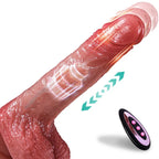 Louis - Şarjlı Uzaktan Kumandalı Isıtmalı İleri Geri Hareketli ve Rotasyonlu Realistik Dildo Gerçekçi Yapay Penis 19 CM