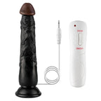 Kendrick - Kumandalı Vantuzlu Testissiz Güçlü Titreşimli Gerçekçi Zenci Yapay Penis Realistik Dokuda Dildo 22 CM