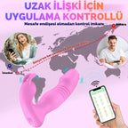Luna APP RCT - Şarjlı Kumanda Ve Telefon Kontrollü İleri Geri Hareketli Çift Motorlu Giyilebilir Rabbit Vibratör