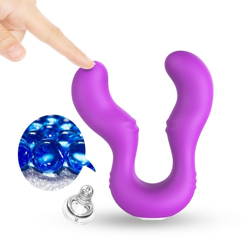 Seraph Pro - Şarjlı Uzaktan Kumandalı Çatal Çift Taraflı Çift Motorlu Güçlü Titreşimli Vibratör Esnek Silikon Strapless Strapon