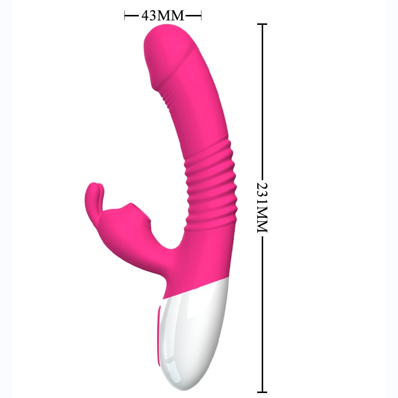 A2 Şarjlı Akıllı Isıtmalı Güçlü Titreşimli G-Spot ve Klitoris Emiş Uyarıcı 2 in 1 Rabbit Vibratör