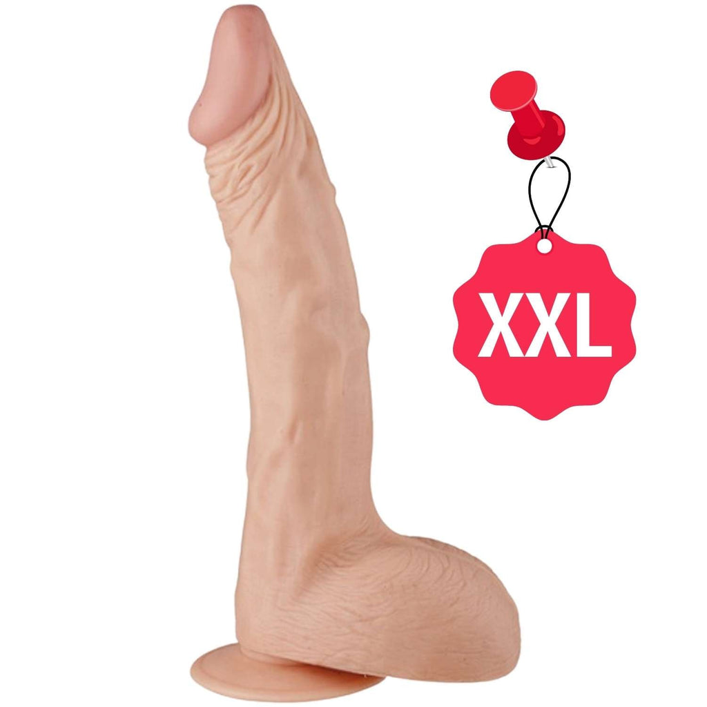 Hoodlum - Et Dokulu Büyük Boy Kalın Realistik Dildo XXL Size Ekstra Büyük Gerçekçi Yapay Penis 28x7 CM