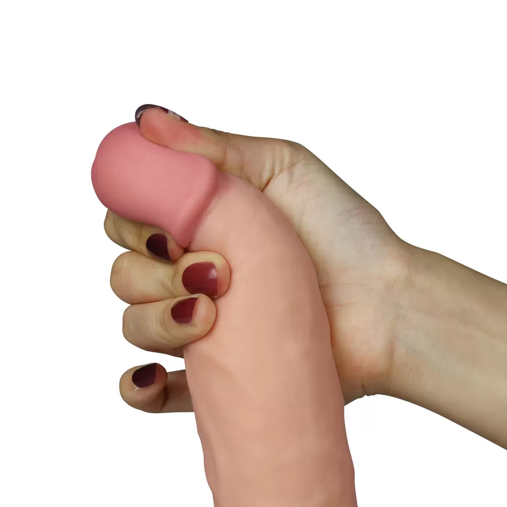 Ultra Soft Realistik Dildo Güçlü Titreşimli Yumuşak Doku Gerçekçi Yapay Penis Vibratör 20 CM