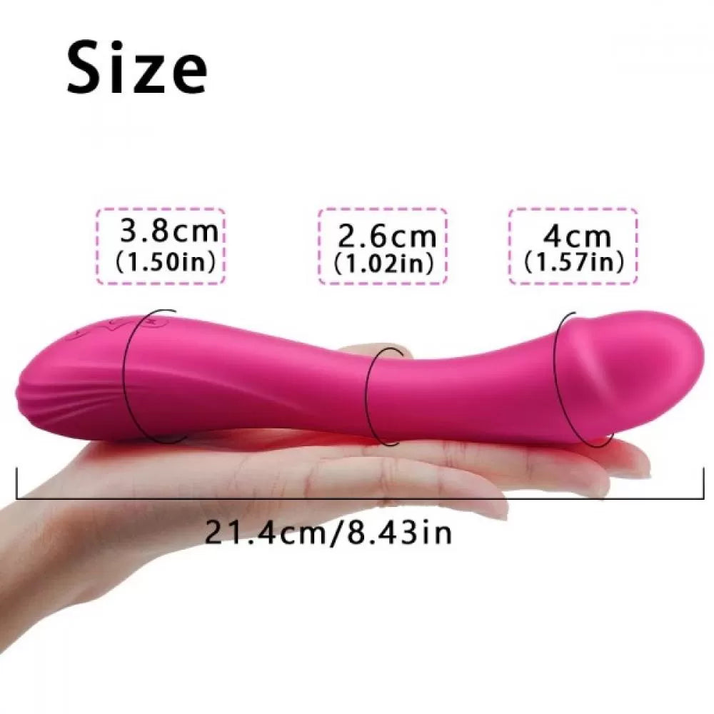 Hwok Usb Manyetik Şarjlı 10 Farklı Titreşim Modlu Yumuşak Bükülebilir Di̇ldo Vibratör