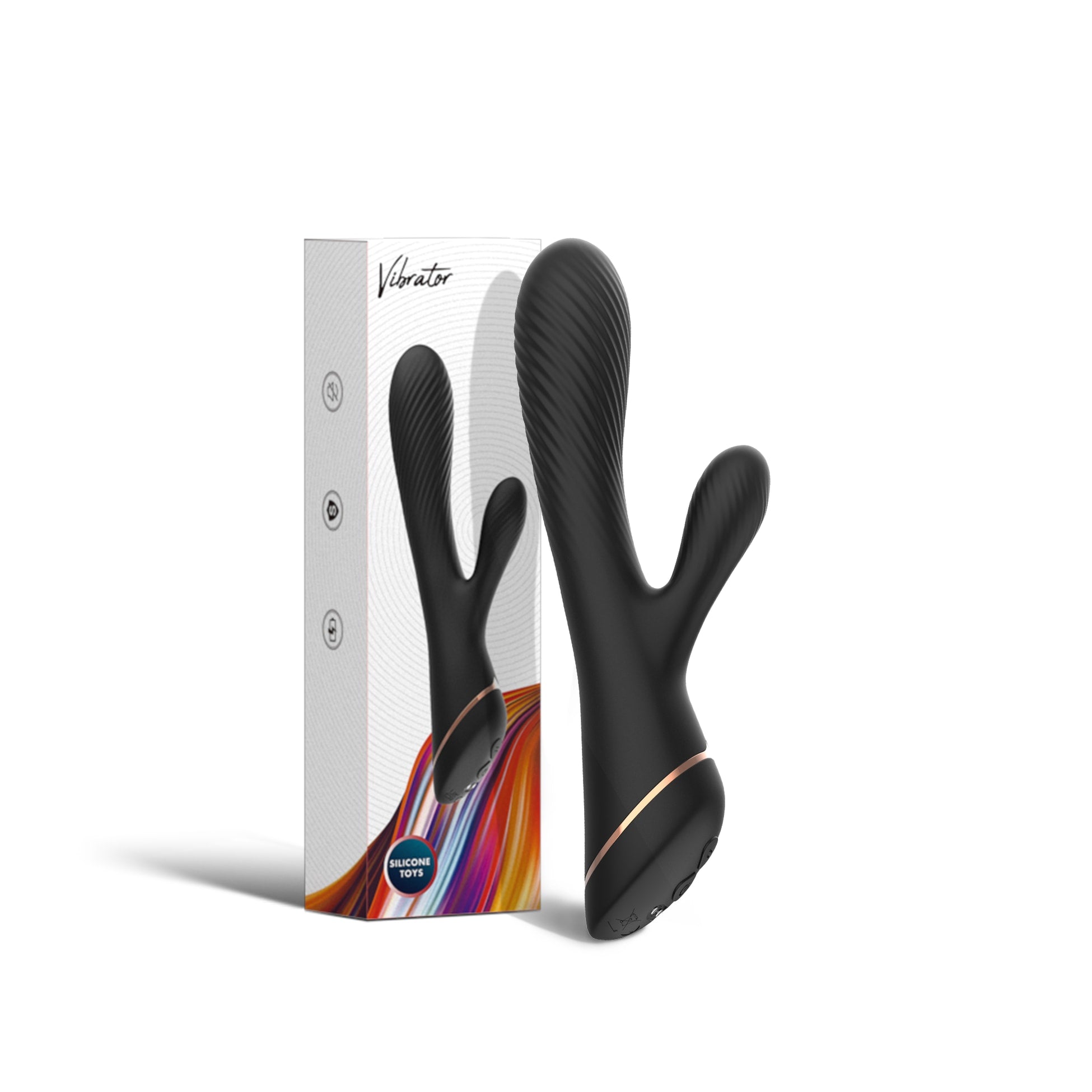 Spiry - Manyeitk Şarjlı Tırtıklı Yüzey Esnek Yapı G Nokta ve Klitoris Uyarıcı 2 in 1 Rabbit Vibratör