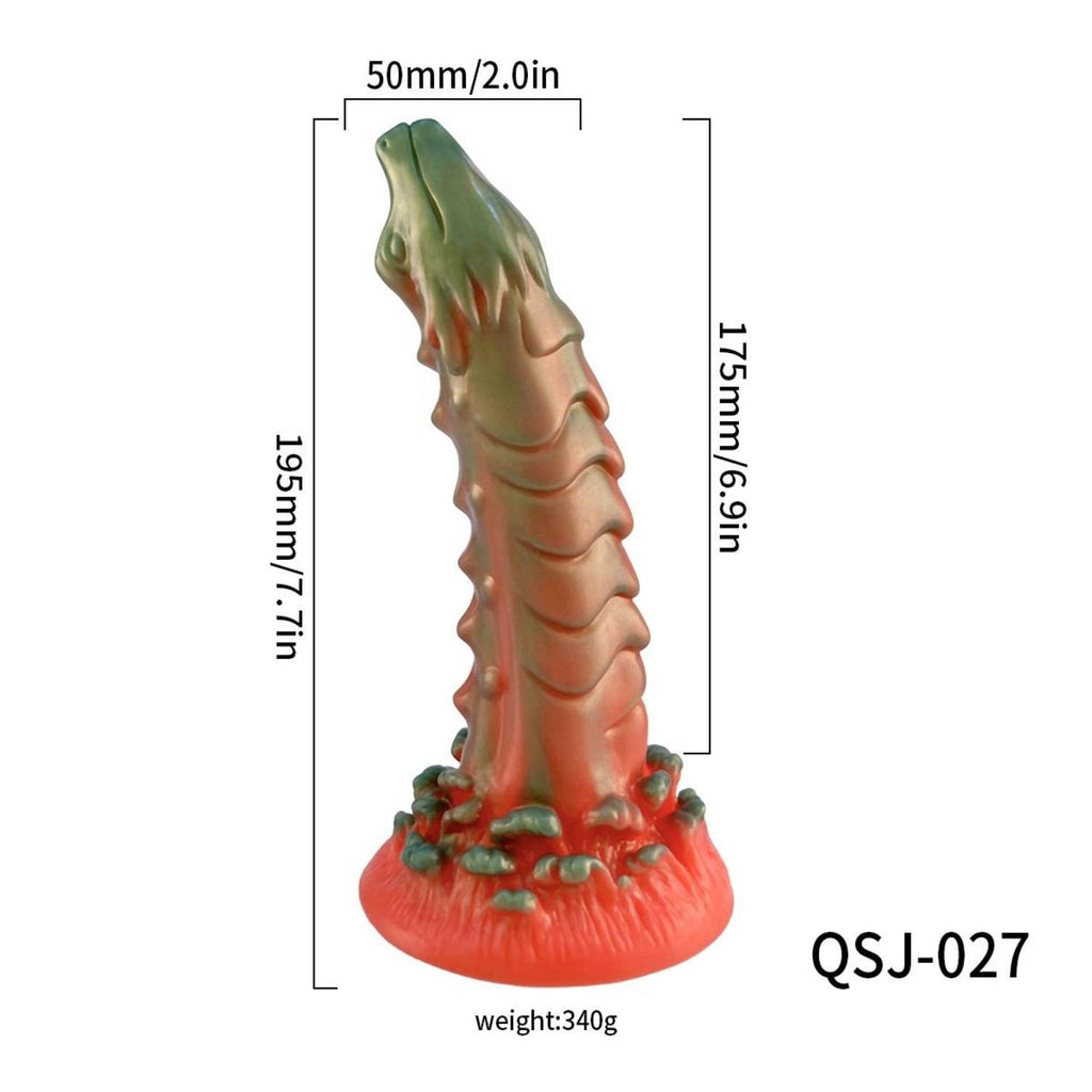 Monster Cock Scylla - Silicone Realistic Animal Dragonhead-Snake Dildo Silikon Gerçekçi Doku Yılan Yapay Penis 19.5x5 CM