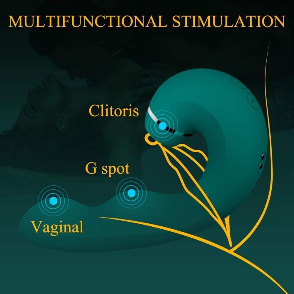 Pulse - Şarjlı G Bölge Uyarıcı Nabız Hareketli ve Güçlü Titreşimli Klitoris Emiş Özellikli 3 in 1 Vibratör