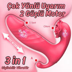 Darla APP RCT - Şarjlı Kumanda Ve Telefon Kontrollü İleri Geri Hareketli Anal Vajina Klitoris Uyarıcı 3 in 1 Giyilebilir Vibratör