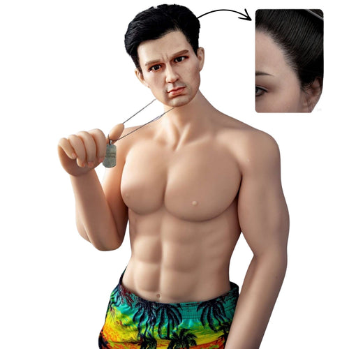 Adrian - Silicone Head Hair Transplant Evo Skeleton Sex Doll İskeletli Tam Boy Erkek Realistik Manken 160 CM