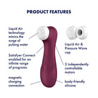 Satisfyer Pro 2 Generation 3 Sıvı Hava Teknolojili Telefon Kontrollü Meme Ucu ve Klitoris Emiş Vibratörü