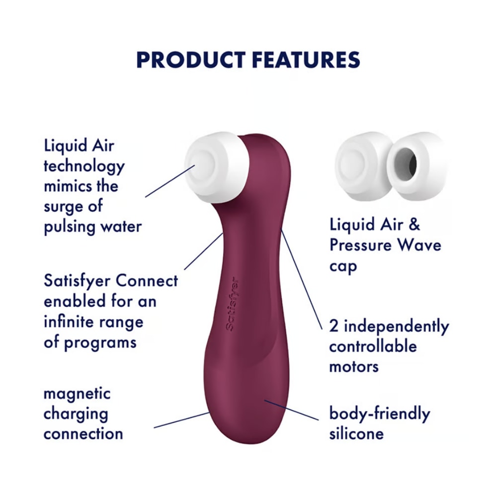 Satisfyer Pro 2 Generation 3 Sıvı Hava Teknolojili Telefon Kontrollü Meme Ucu ve Klitoris Emiş Vibratörü