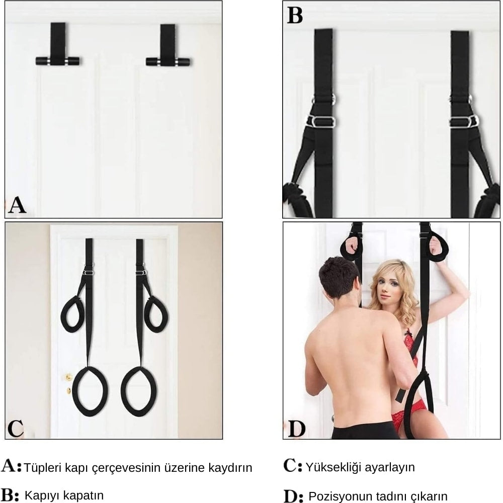 Fetish Master Tied Door Restraints Partner Kapı Kelepçesi BDSM Pozisyon Seti - J903
