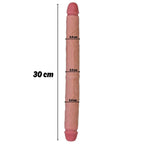 Victor - Sliding Skin Ultra Soft Realistic Double Ended Dildo Hareketli Kayar Deri Çift Katmanlı Çift Taraflı Gerçekçi Yapay Penis 30 CM