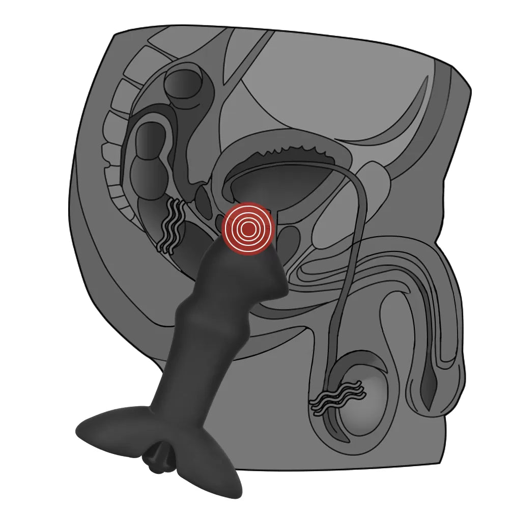 Silicone Prostate Stud - Çıkar Tak Bullet Vibratörlü Prostat Uyarıcı Vibratör Güçlü Titreşimli 10 Fonksiyonlu Silikon Anal Plug