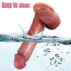 Adam - Ultra Yumuşak Doku Çift Katmanlı Mavi Damarlı Realistik Dildo Gerçekçi Yapay Penis 22x4.5 CM