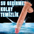 Güçlü Vantuzlu Damarlı Kalın Realistik Dildo Büyük Boy Gerçekçi Yapay Penis 30x5.5 CM