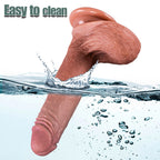 Brice - Ultra Yumuşak Doku Çift Katmanlı Mavi Damarlı Realistik Dildo Gerçekçi Yapay Penis 19x3.5 CM