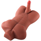 Grayson - Anal Girişli 16 CM Yapay Penis Erkek Zenci Realistik Manken Yarım Vücut Dildo