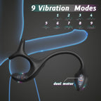 Cradle of Devil - Şarjlı Penis Halkalı Aynı Anda Testis Perine ve Prostat Uyarıcı 3 in 1 Vibratör