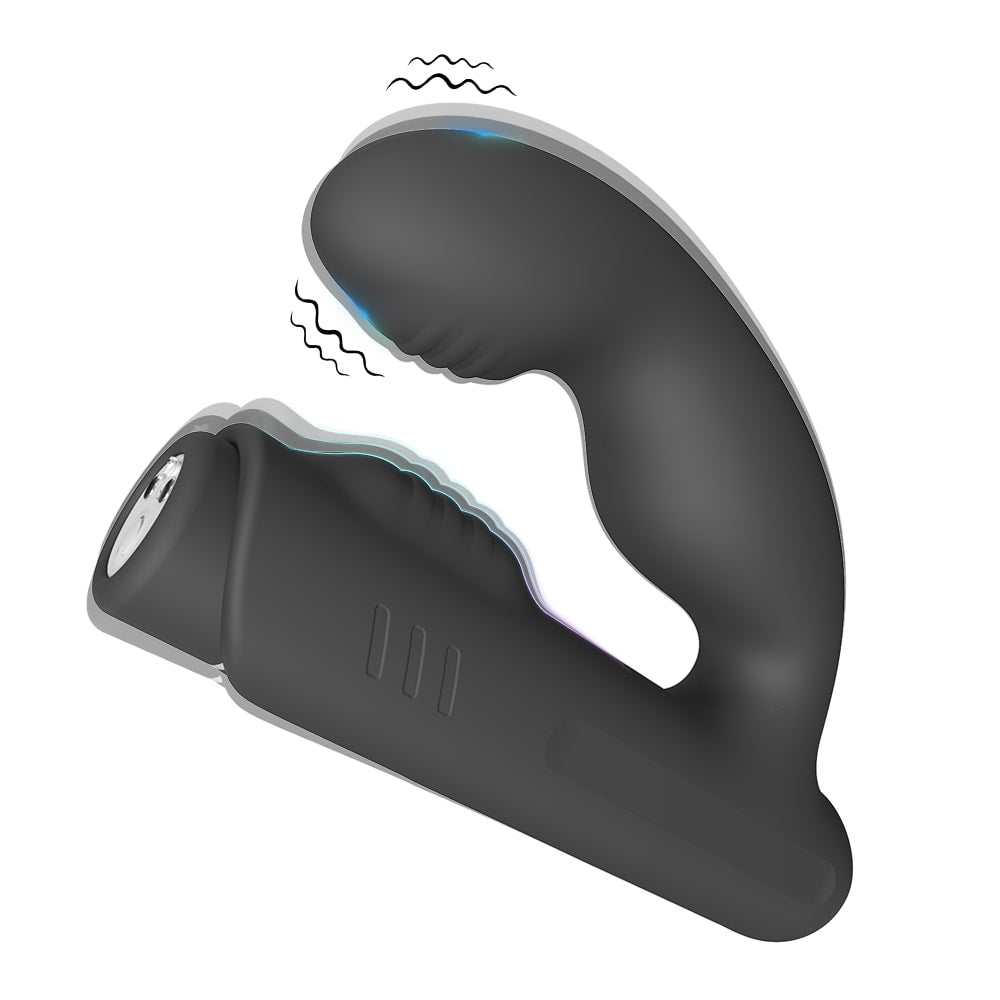 Gladiator - Şarjlı Çıkarılabilir Bullet Motorlu 2 in 1 Perine ve Prostat Uyarıcı Vibratör