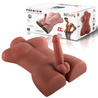 Grayson - Anal Girişli 16 CM Yapay Penis Erkek Zenci Realistik Manken Yarım Vücut Dildo