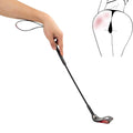 Fetish Beginner Esnek Saplı Tutma Aparatlı 64 CM Kalp Desenli BDSM At Kırbacı Fantezi Deri Kamçı