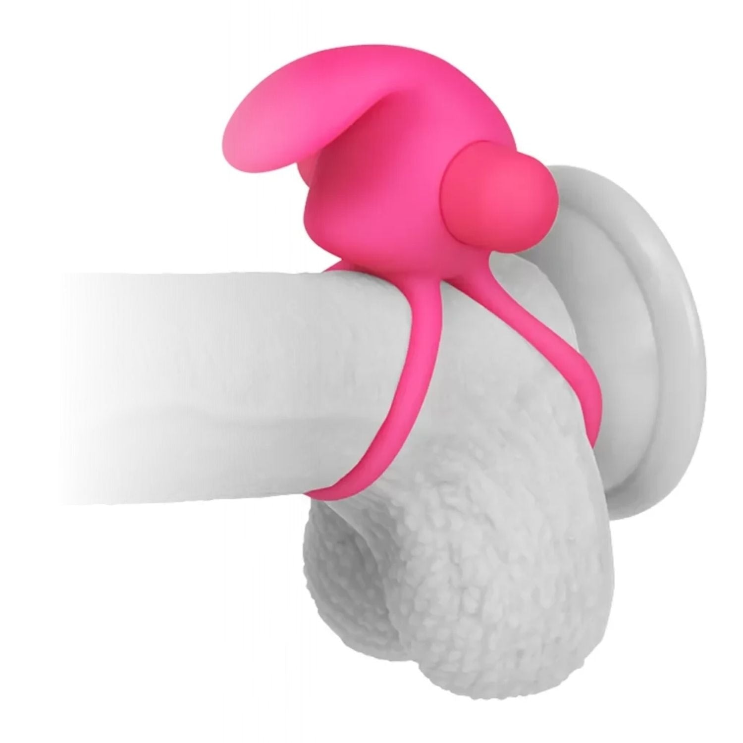 Klitoris Uyarıcı Titreşimli Silikon Penis Halkası Pembe - Power Clit Duo Silicone Cockring