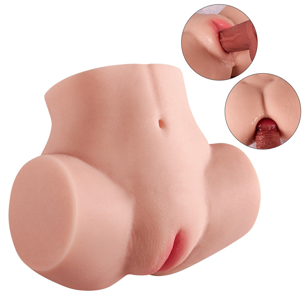 Lina - Anal Vajina Çift Girişli Realistik Kalça Titreşimli 2 in 1 Suni Vajina Mastürbatör 1.9 KG