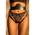 Sens Fantezi İç Giyim Zincir Aksesuarlı Erotik Alt Üst Takım Seksi Harness Set - J401